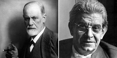 Sigmund Freud et Jacques Lacan